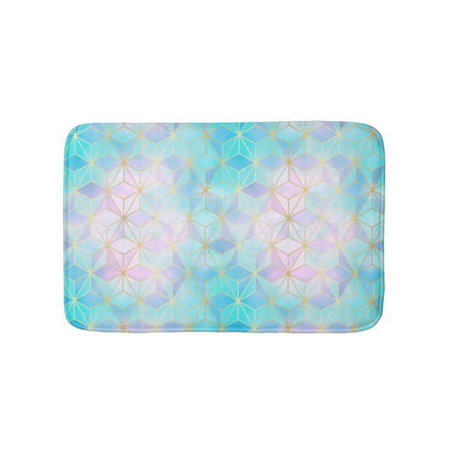 Tapis De Bain Motif géométrique en verre Iridescente (Devant)
