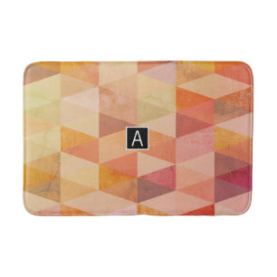 Tapis De Bain Motif géométrique Triangle souple Monogramme