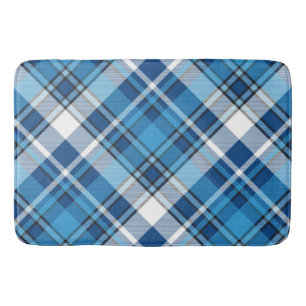Tapis De Bain Motif géométrique Vintage tendance bleu