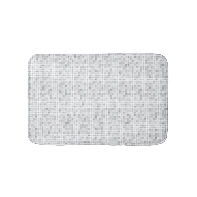 Tapis De Bain Motif gris de tuiles (Devant)