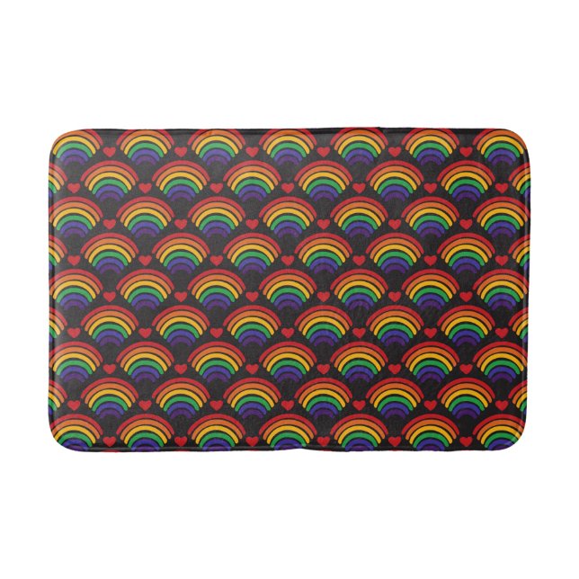Tapis De Bain Motif Hearts & Rainbows (Devant)