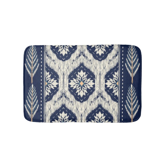 Tapis De Bain Motif Ikat Floral Paisley (Devant)