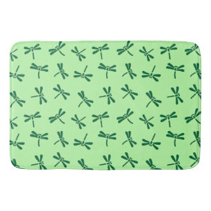 Tapis De Bain Motif japonais de libellules, Jade vert clair