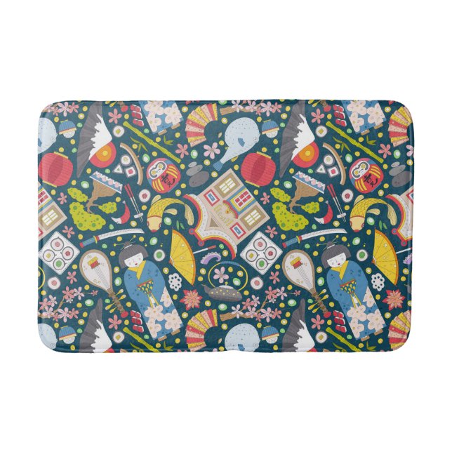 Tapis De Bain Motif japonais sans visage (Devant)