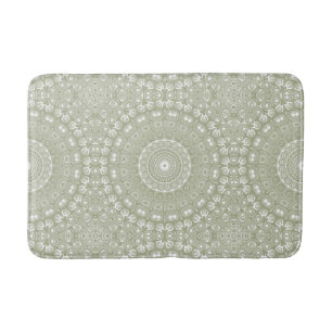 Tapis De Bain Motif Mandala Vert Sauge