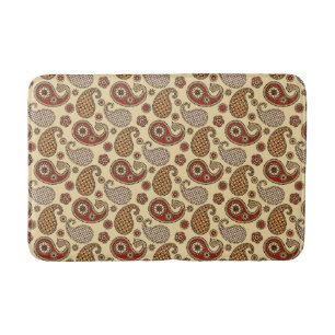 Tapis De Bain Motif, marron, tan et beige