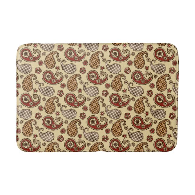 Tapis De Bain Motif, marron, tan et beige (Devant)