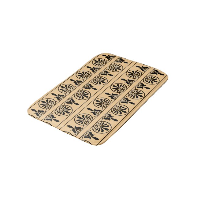 Tapis De Bain Motif méditerranéen grec Arabesque Brown (Angle)
