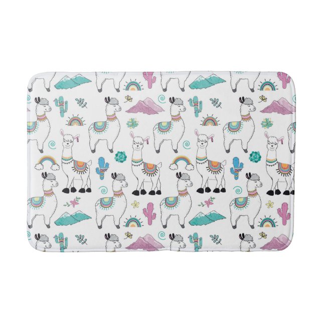 Tapis De Bain Motif mignon de lama de bande dessinée (Devant)
