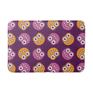 Tapis De Bain Motif mignon rose et orange pourpre d'insectes