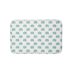 Tapis De Bain Motif mignon turquoise d'éléphant