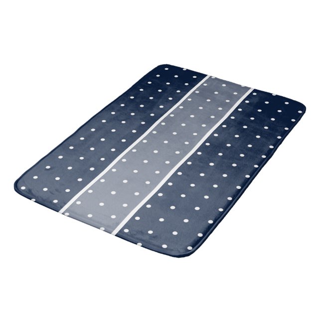 Tapis De Bain Motif moderne bleu marine (Angle)