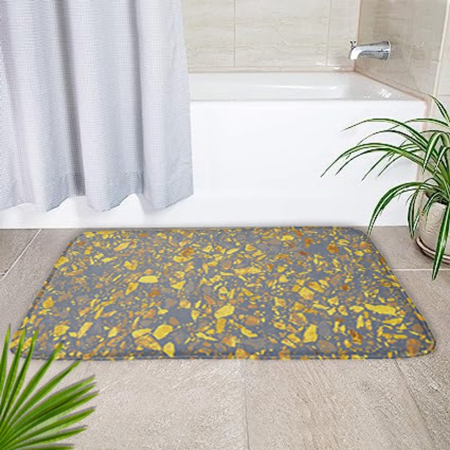 Tapis De Bain Motif moderne Gold Terrazzo (Créateur téléchargé)