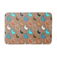 Motif moderne Paisley, Taupe, Turquoise et rouille