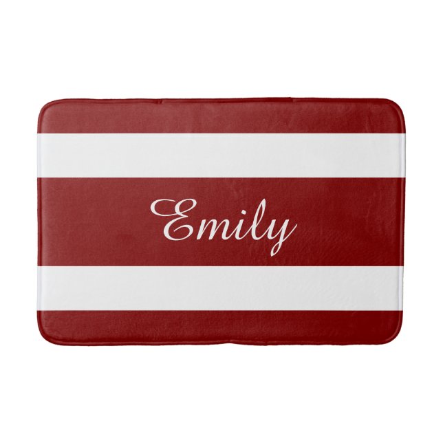 Tapis De Bain Motif moderne Red Stripes (Devant)
