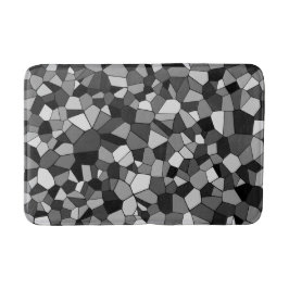 Tapis De Bain Motif Mosaïque Gris Moderne