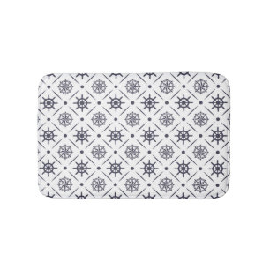 Tapis De Bain Motif nautique avec volant et boussole
