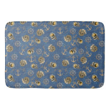 motif nautique bleu