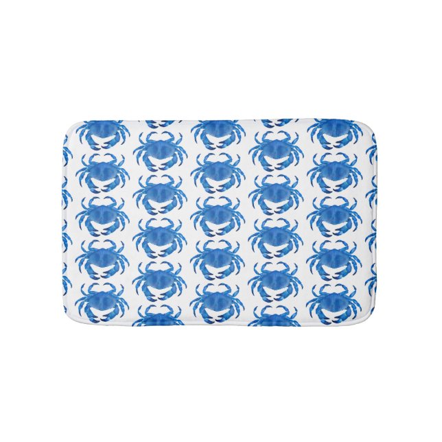 Tapis De Bain Motif Océan de crabe bleu (Devant)