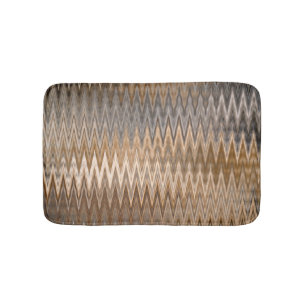 Tapis De Bain Motif ondulé ton terre brun