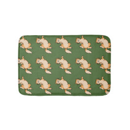 Tapis De Bain Motif orange de chat tigré
