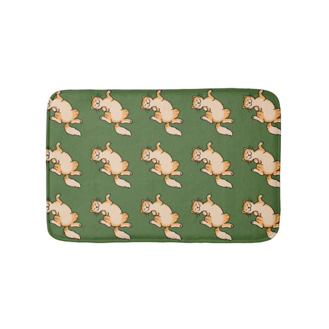 Tapis De Bain Motif orange de chat tigré (Devant)