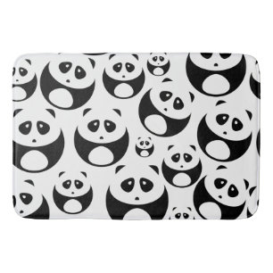 Tapis De Bain Motif Panda noir et blanc Kawaii
