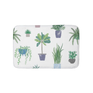Tapis De Bain motif plante