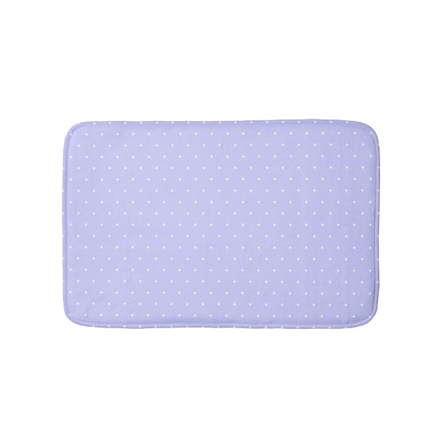 Tapis De Bain Motif Pois blanc classique à petit périphérique (Devant)
