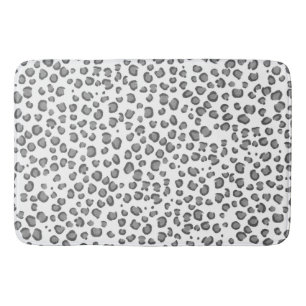 Tapis De Bain Motif Poster de animal moderne Léopard de neige
