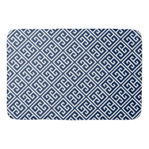 Tapis De Bain Motif principal grec de bleu marine