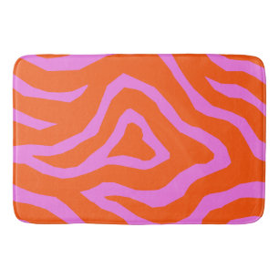Tapis De Bain Motif rayures de zèbre colorées vives