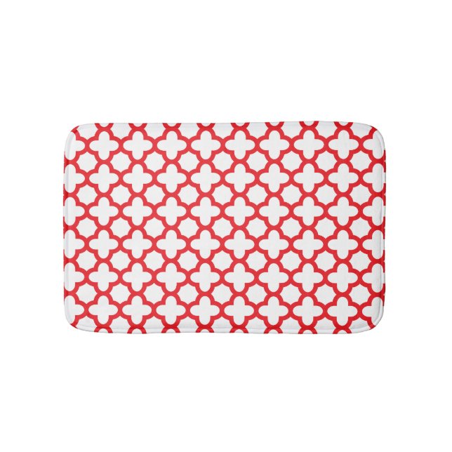 Tapis De Bain Motif Red Quatrefoil (Devant)