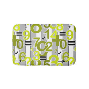 Tapis De Bain Motif rétro lumineux arithmétique mathématique col