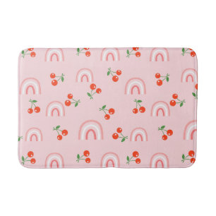 Tapis De Bain Motif rose arc-en-ciel cerise