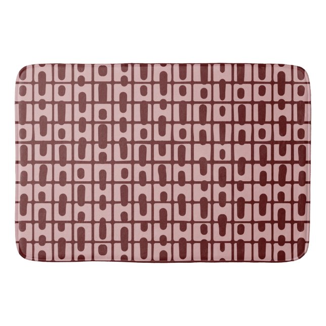 Tapis De Bain Motif rose bordeaux Abstrait simple (Devant)