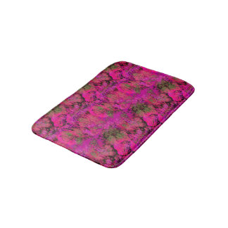 Tapis De Bain Motif rose vibrant de feuillage
