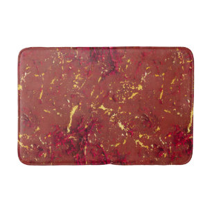 Tapis De Bain Motif rouge et or