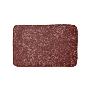 Tapis De Bain Motif rouge simple Abstrait Thread Art
