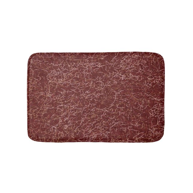 Tapis De Bain Motif rouge simple Abstrait Thread Art (Devant)