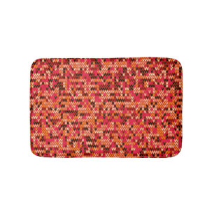 Tapis De Bain Motif scandinave abstrait vêtu à l'ombre rouge