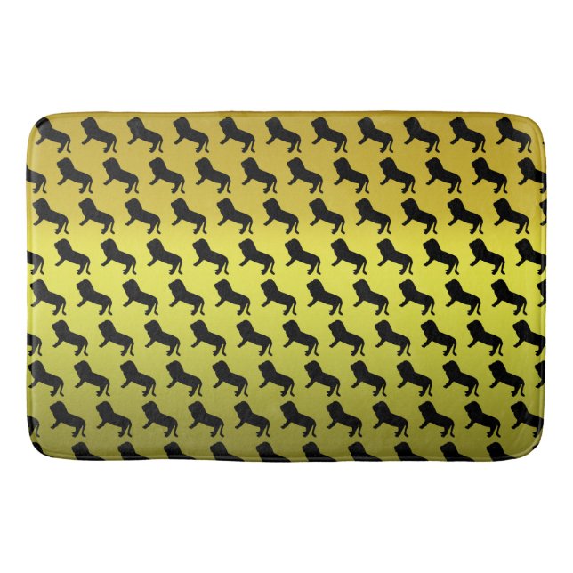 Tapis De Bain Motif Silhouette Lion (Devant)
