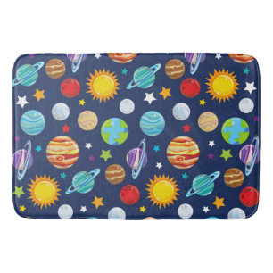 Tapis De Bain Motif spatial, Planètes, Étoiles, Cosmos, Galaxie