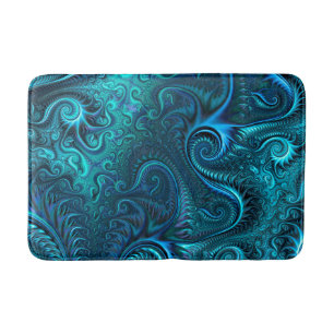 Tapis De Bain Motif spiral bleu et Turquoise Octopus Tentacles