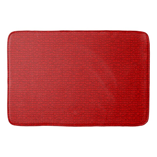 Tapis De Bain Motif texturé en mosaïque rouge (Devant)