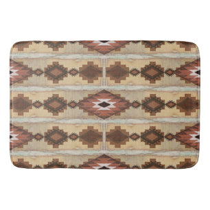 Tapis De Bain Motif tribal de triangle de diamant de couverture