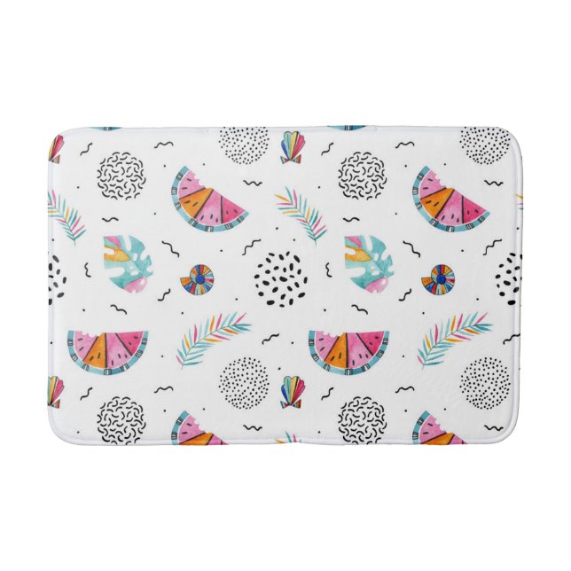 Tapis De Bain Motif tropical d'été de style de Memphis (Devant)