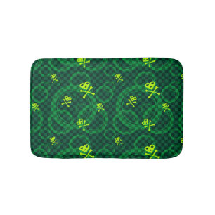 Tapis De Bain Motif vert d'Emo avec des cercles
