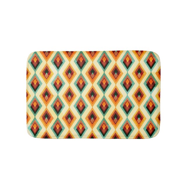 Tapis De Bain Motif vintage en losange (Devant)