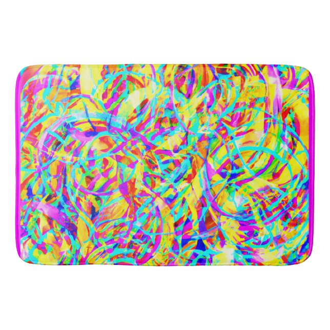 Tapis De Bain Motifs de néon brillant (Devant)